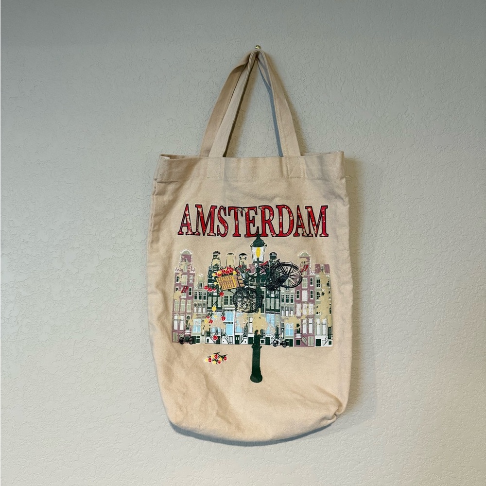 Amsterdam Canvas Tote Bag - Cream